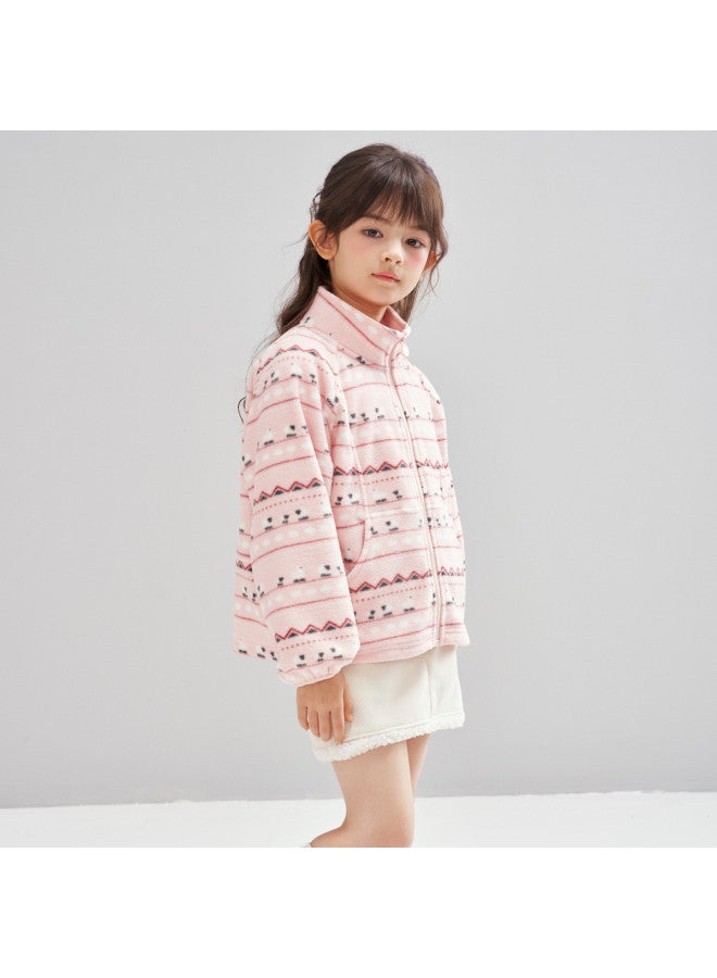 DEESHA Sweet Girls' Jacket 26 Spring Stand Collar Zipper Top Children's Jacket - Image 4