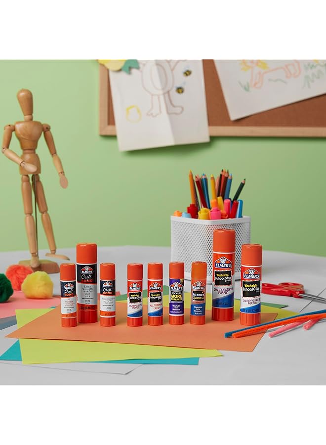 إلمرز أعواد غراء مدرسية أرجوانية قابلة للغسل، 22 جرام، 3 قطع - Image 5