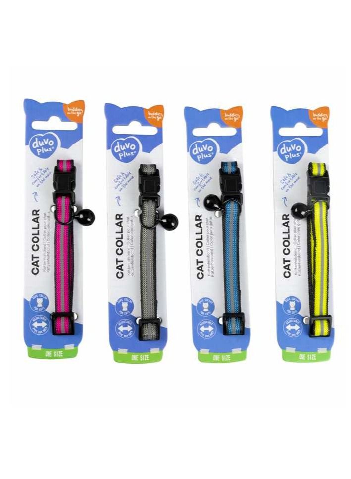 Duvo + طوق قطط عاكس مزدوج بألوان مختلطة 20-30 سم / 10 مم - Image 1