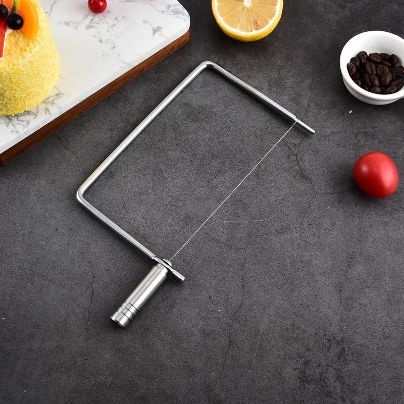 ShinianYa Cheese Slicer Accessories Cheese Cutter Stainless Steel Components - Great for Making Giftable Cheese Cutting Boards with This Cheese Slicer Kit (Wood handle,1) - Image 4