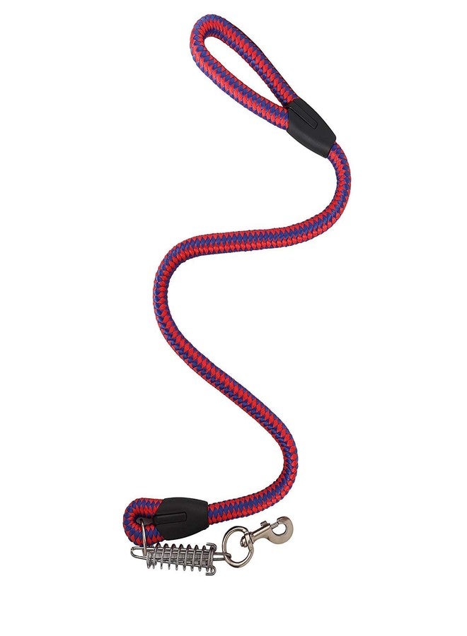 Pups&Pets Heavy Duty Buffer Spring Rope Leash for Maxi & Large Dogs Dog Leash Rope Leash - Red & Blue - Image 3