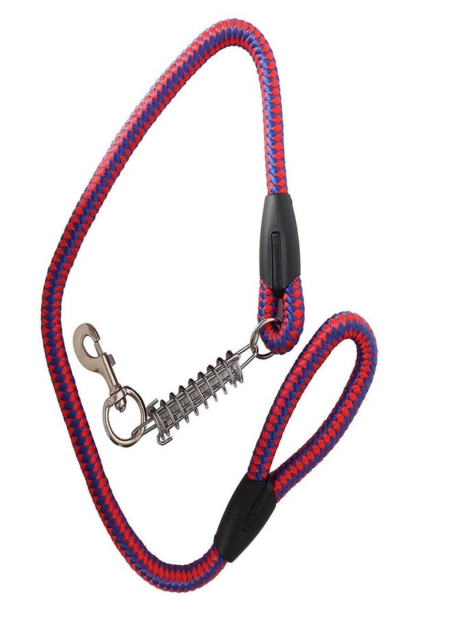 Pups&Pets Heavy Duty Buffer Spring Rope Leash for Maxi & Large Dogs Dog Leash Rope Leash - Red & Blue - Image 2