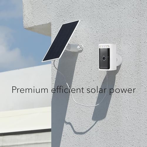 Wasserstein Solar Panel (2W 5V) Compatible with Wyze Cam Pro - Continuous Power for Your Surveillance Camera (White) (Camera NOT Included) - Image 2