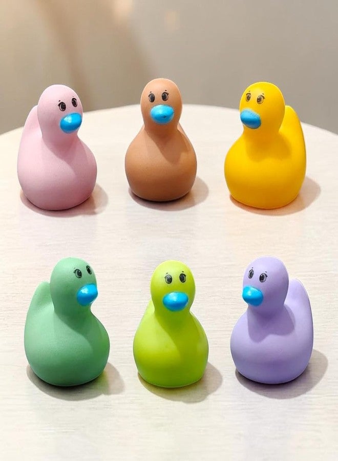 SARASI Mini Duck Bath Toys for Kids, Soft Rubber Squeeze Duck Set, Water Bath Toy, 6cm Bath Toy (Multicolor) - Image 3