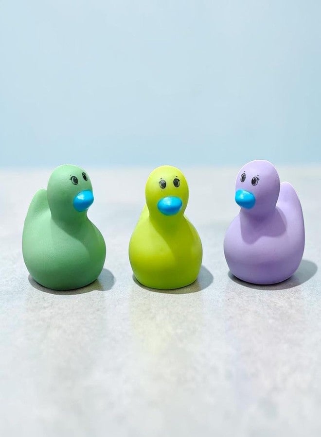 SARASI Mini Duck Bath Toys for Kids, Soft Rubber Squeeze Duck Set, Water Bath Toy, 6cm Bath Toy (Multicolor) - Image 2