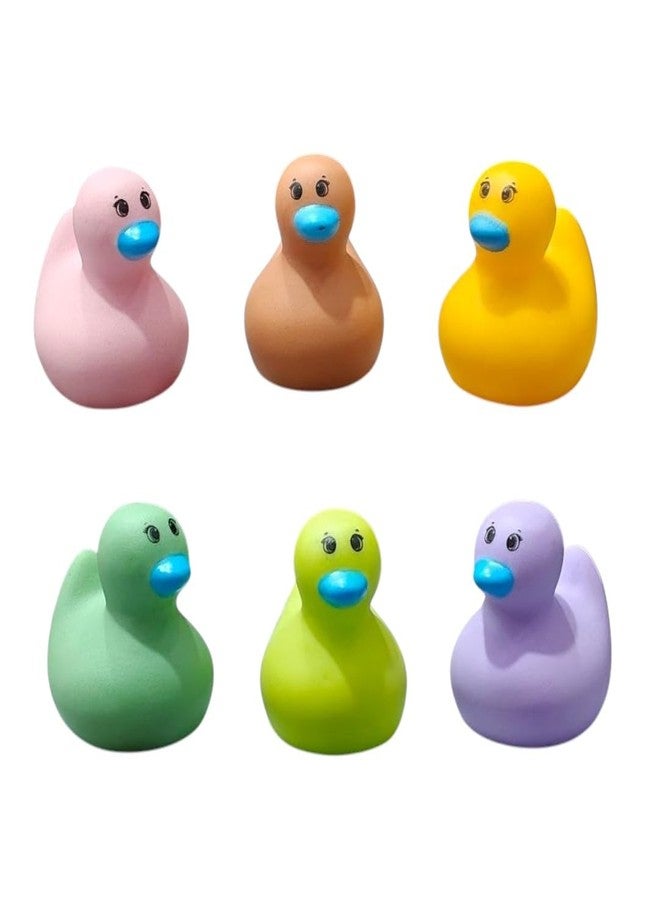 SARASI Mini Duck Bath Toys for Kids, Soft Rubber Squeeze Duck Set, Water Bath Toy, 6cm Bath Toy (Multicolor) - Image 1