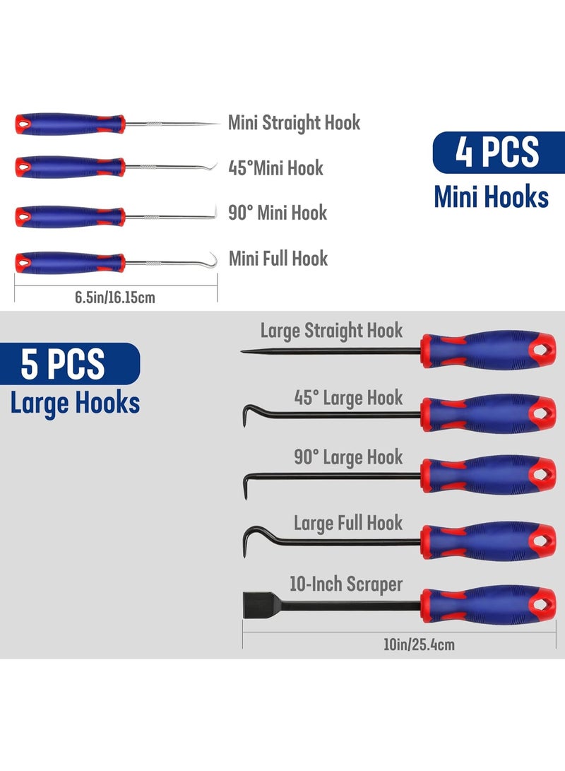 WORKPRO 9Pcs Precision Pick & Hook Set with Scraper, Automotive & Electronic Hand Tools - Image 3