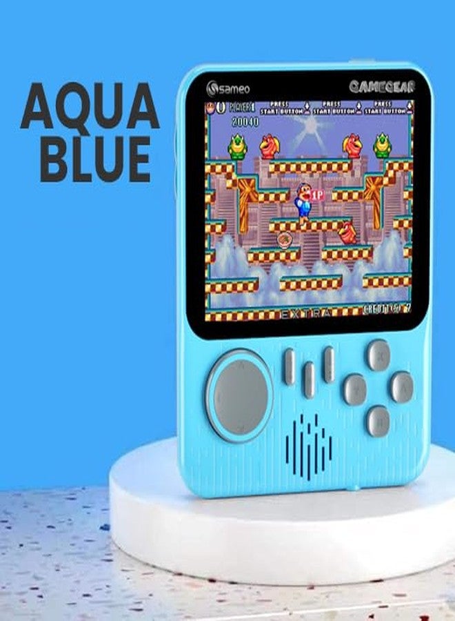 جهاز ألعاب فيديو محمول من ساميو جيم جير، لعبة ريترو صغيرة مع 666 لعبة كلاسيكية ريترو متوافقة مع التلفزيون للأطفال، قابلة لإعادة الشحن، 8 بت كلاسيكية (أزرق مائي) - Image 3