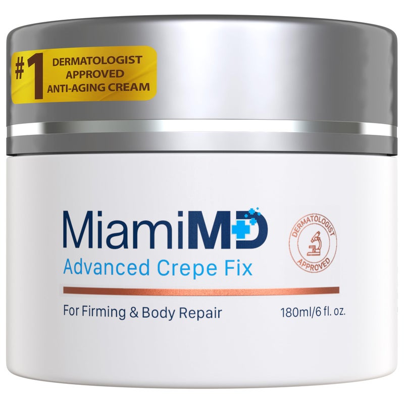 MiamiMD Miami MD Advanced Crepe Fix - Anti Aging Tightening & Firming Cream for Women - Facial and Neck Crepe Erase Cream â€“ Crepey Skin Moisturizer for Softens and Nourishes the Skin for All Types - 6 fl oz - Image 1
