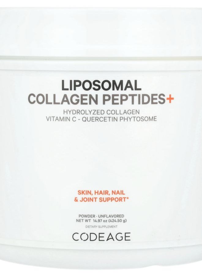 Codeage Liposomal Collagen Peptides+ Unflavored 14.97 oz (424.5 g) 