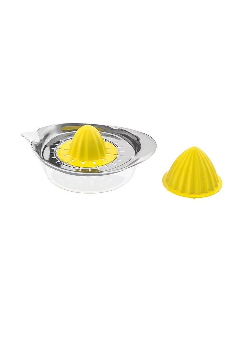 Citrus squeezer transparent yellow stainless steel  - Image 1