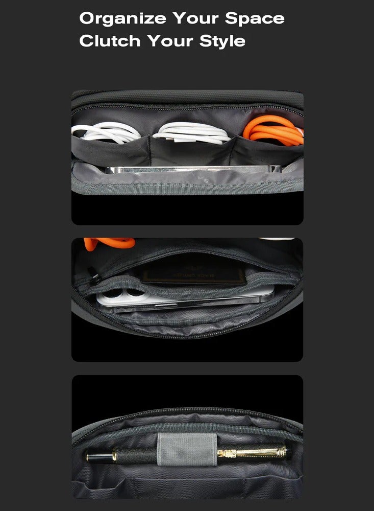 BANGE Portable Electronics Case for Travel – Electronic Accessories Organizer for Cables, Chargers, Hard Drives, SD Cards & More | Water-Resistant Shockproof Travel Storage - Grey - Image 3