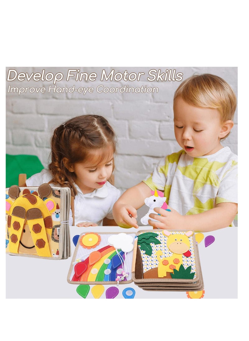 Montessori Busy Book Toy for 1 2 3 4 Years Old, Educational Activity Sensory Board, Preschool Learning Fine Motor Skills Toys, Toddler Travel Toy for Plane Car, Gift for Boys Girls - pzsku/ZC53547FF5AD9902694BAZ/45/_/1716288801/f8d1182a-963d-448a-846a-6d559893437e