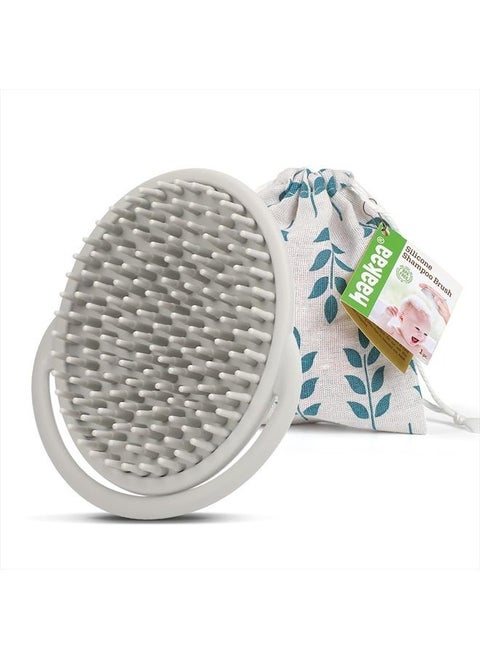 Silicone Shampoo Brush - Soft Cradle Cap Brush Comb | Hair Scalp Massager, Soft Bristles for Newborns & Toddlers,Ideal Baby Registry Gift - 1pk