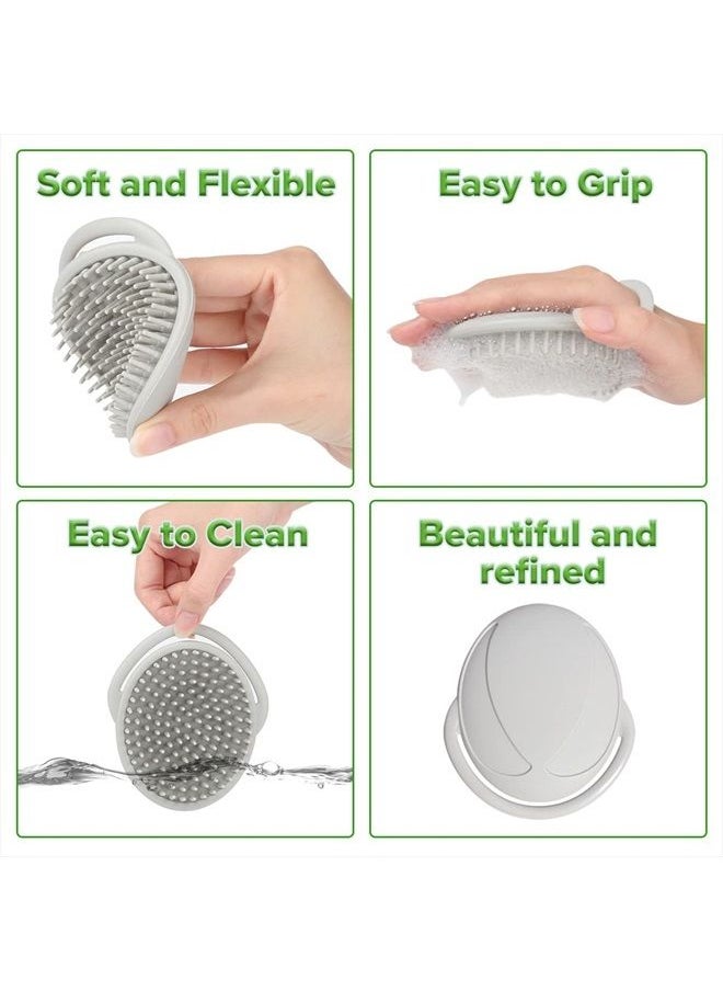 Silicone Shampoo Brush - Soft Cradle Cap Brush Comb | Hair Scalp Massager, Soft Bristles for Newborns & Toddlers,Ideal Baby Registry Gift - 1pk