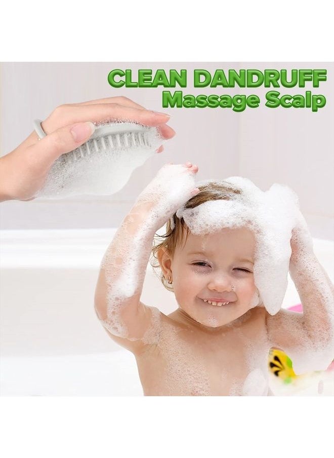 Silicone Shampoo Brush - Soft Cradle Cap Brush Comb | Hair Scalp Massager, Soft Bristles for Newborns & Toddlers,Ideal Baby Registry Gift - 1pk