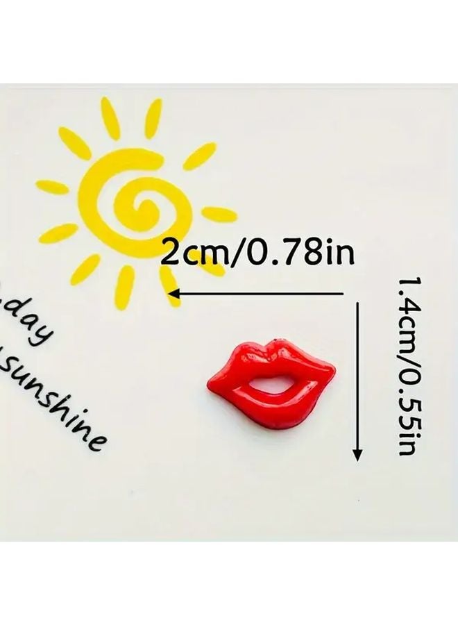 30 Pcs Red Mini Flame Lips Resin Charms For DIY Nail Art Wedding Earrings Crafts - Image 4