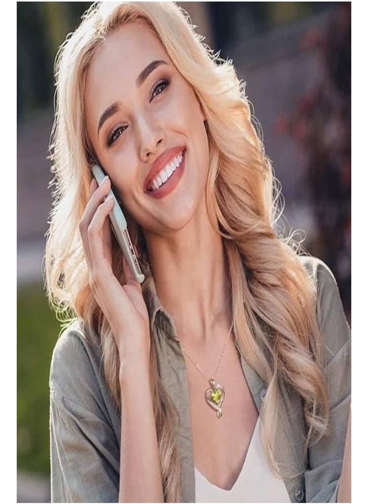 Zifeel Infinity Heart Pendant Necklace for Women 925 Sterling Silver, Silver Birthstone Necklace for Women, Anniversary Birthday Gifts for Her Wife Daughter Girlfriend Girls, Valentines Day Mothers Day  Gifts Jewelry for Women Mom…  - Image 2