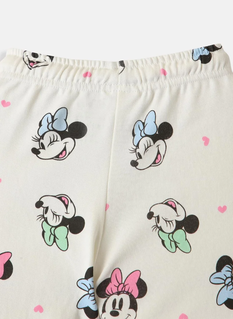 Nautinati Nautinati Girls Cotton Disney Printed T-shirt and Trackpant Co-ord Set