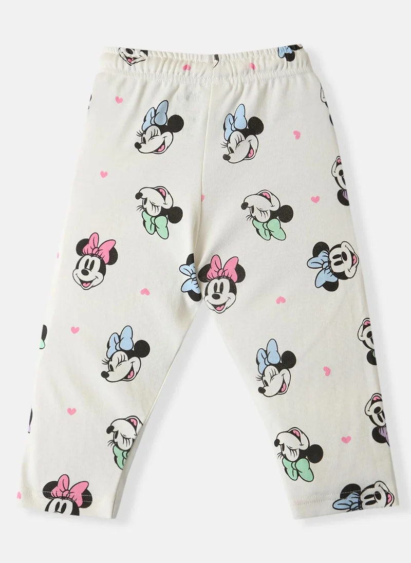 Nautinati Nautinati Girls Cotton Disney Printed T-shirt and Trackpant Co-ord Set