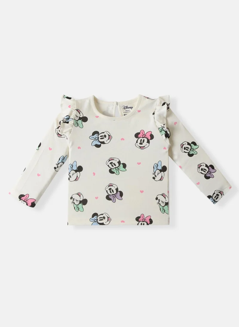 Nautinati Nautinati Girls Cotton Disney Printed T-shirt and Trackpant Co-ord Set
