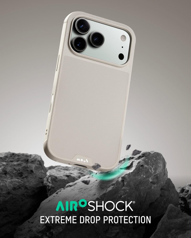 Mous for iPhone 17 Pro Case, Compatible with MagSafe - Limitless - Protective Magnetic Cover for iPhone 17 Pro - Shockproof, Full Camera Protection, Anti-Scratch Back, Stone - Image 3