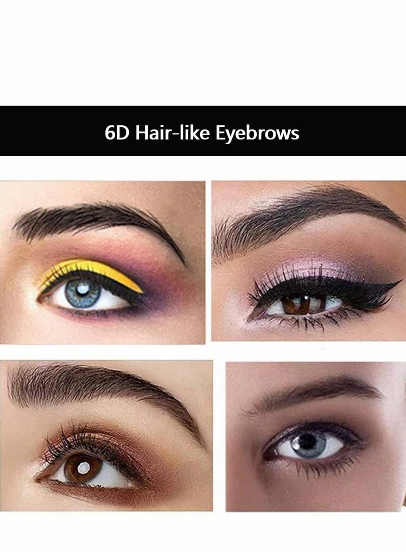 Y&D - Eyebrow Tattoo Stickers, Waterproof Transfers Stickers Peel Off 6D Sticker Nature False Eyebrows Hair-Like Long Lasting for Woman Makeup Tool (20 Pairs, Black) - Image 1
