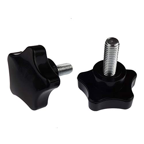 Kasteco 2 Pack M8 x 20mm (5/16" x 13/16") Thread Replacement Star Hand Knob Tightening Screw - Image 1
