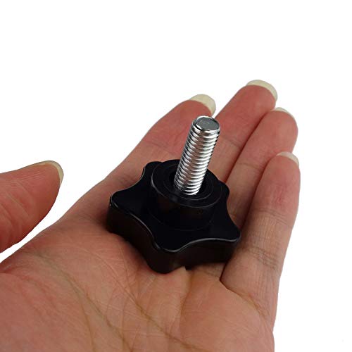 Kasteco 2 Pack M8 x 20mm (5/16" x 13/16") Thread Replacement Star Hand Knob Tightening Screw - Image 3