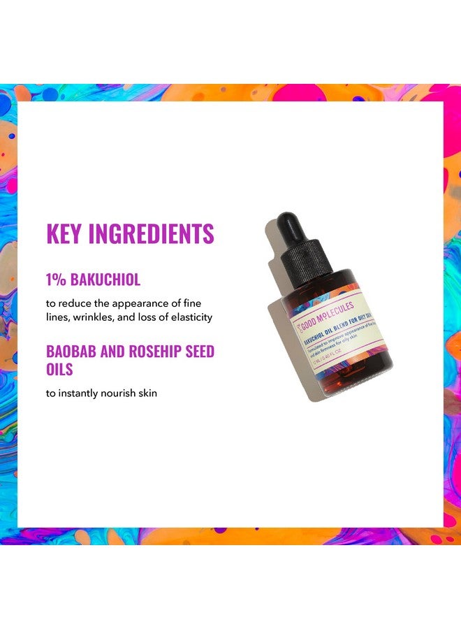 زيت باكوتشيول من جود موليكلز للبشرة الدهنية - مرطب، مضاد للشيخوخة، زيت للوجه - عناية طبيعية بالبشرة مع زيت ثمر الورد والباوباب - Image 3