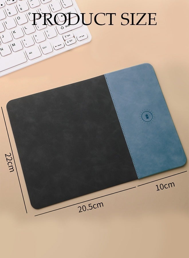 DUNISO Mouse Pad with 15W Wireless Charging Desk Mat Waterproof MousePad with Keyboard Pad Desk Organizer with Non-Slip Rubber Base for Home Office Decor - Image 4