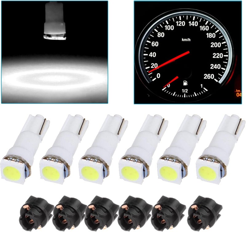 cciyu 6x T5 5050 LED Light Bulbs with Twist Sockets - Image 2