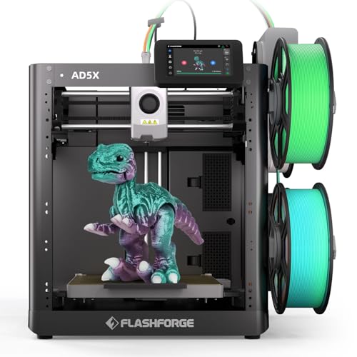 FLASHFORGE AD5X Multi-Material 3D Printer 4-Color Printing, 600mm/s Speed 1-Click Print with DIY IFS Creations, Full-Auto Calibration & Filament Backup, AD5X- Multi-Color Productivity Booster - Image 1