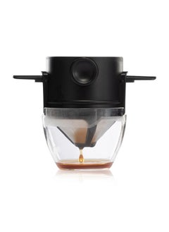 Verilux Verilux Filter Coffee Maker With Bottom Cup Double Mesh Pour Over Coffee Filter Food Grade Stainless Steel & Plastic Coffee Dripper 100% Paperless Foldable  - Image 1