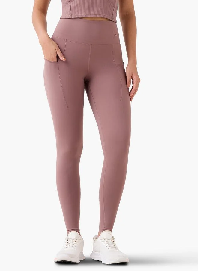 Active Yoga Slim Fit Leggings with Cell Phone Pocket