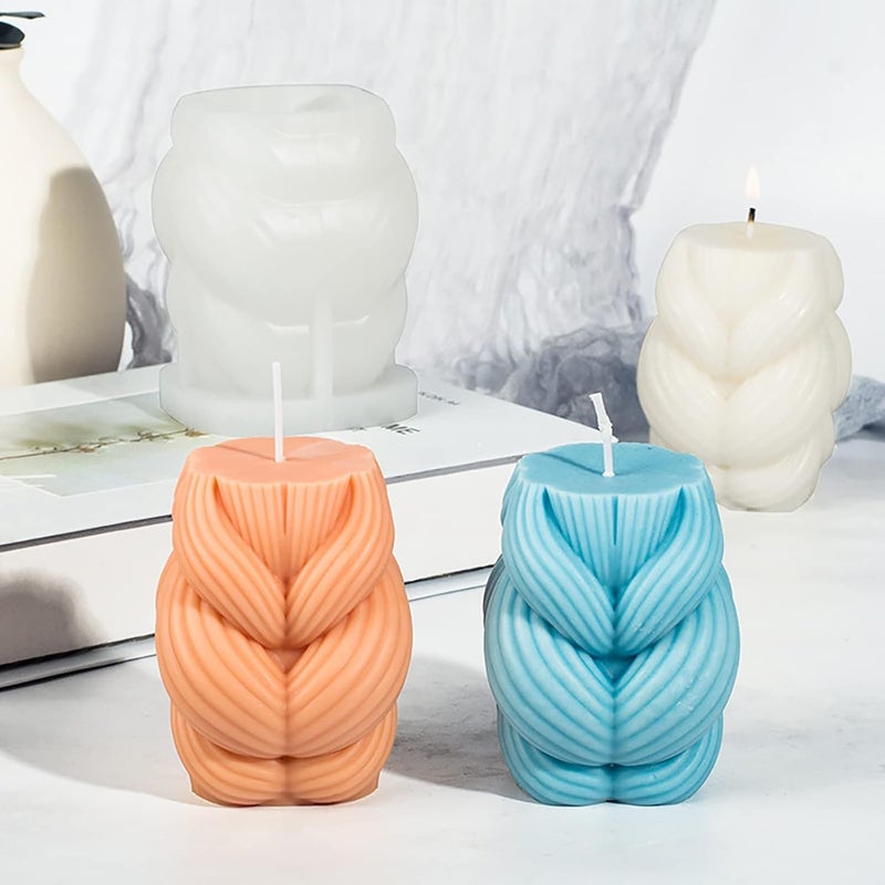 LEGACYCART Abstract Yarn Knot Silicone Candle Mould DIY Caft Projects DIY Plaster Handmade Ornament Aromatherapy Soap Resin Casting Art Craft Making Pack of 1