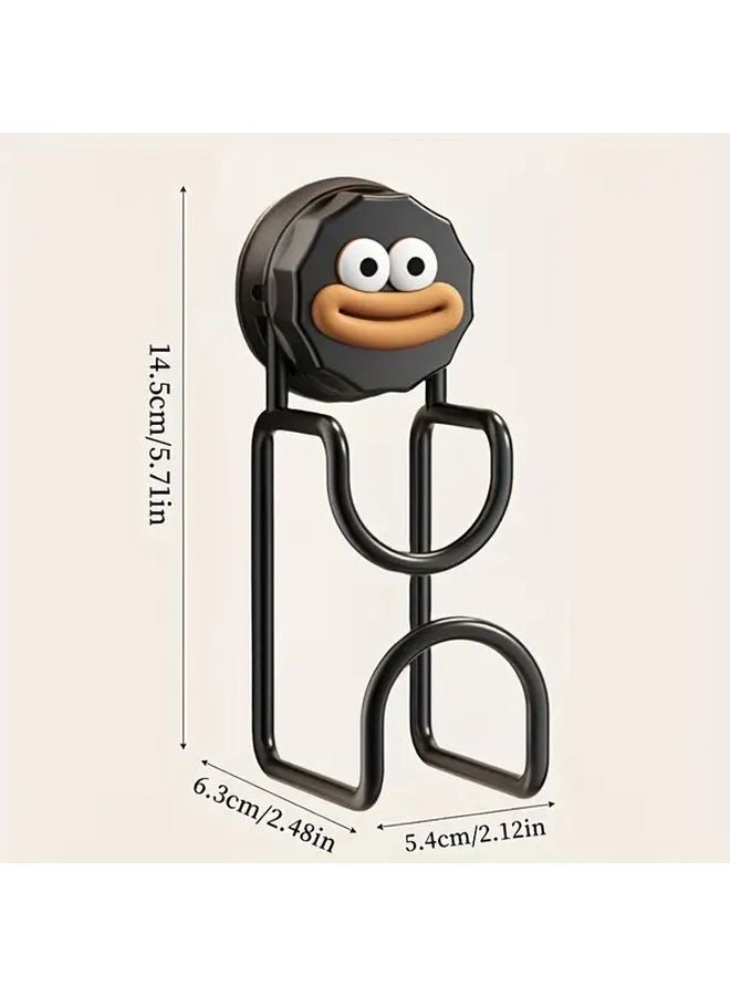 Black Funny Face Suction Cup Hooks No Drill Bathroom Kitchen Organizer - Image 3