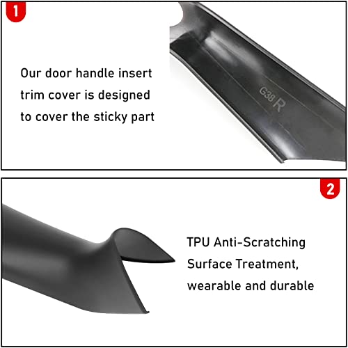 Jaronx Compatible with BMW 5 Series G30 G31 Door Handle Covers 2017-2022, 2PCS Interior Door Pull Handle Covers Compatible with BMW G30/G31/F90 M5 518d,520d,520i,525d,530d,530e,530i,540dX,540i,M550dX - Image 5