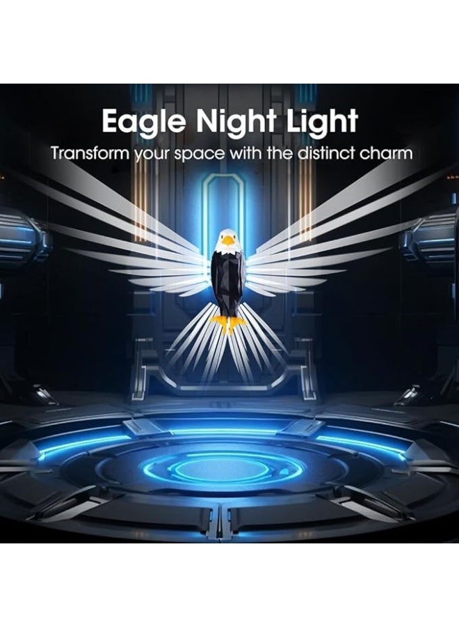 Eagle Light Decorative Light Kid Night Light Mood Light LED Wall Light Magnetic LED Wall Mounted Eagle Light with Remote Control, USB Charging, Battery Powered and Removable Rechargeable Eagle Light for Indoor, Office - Image 3