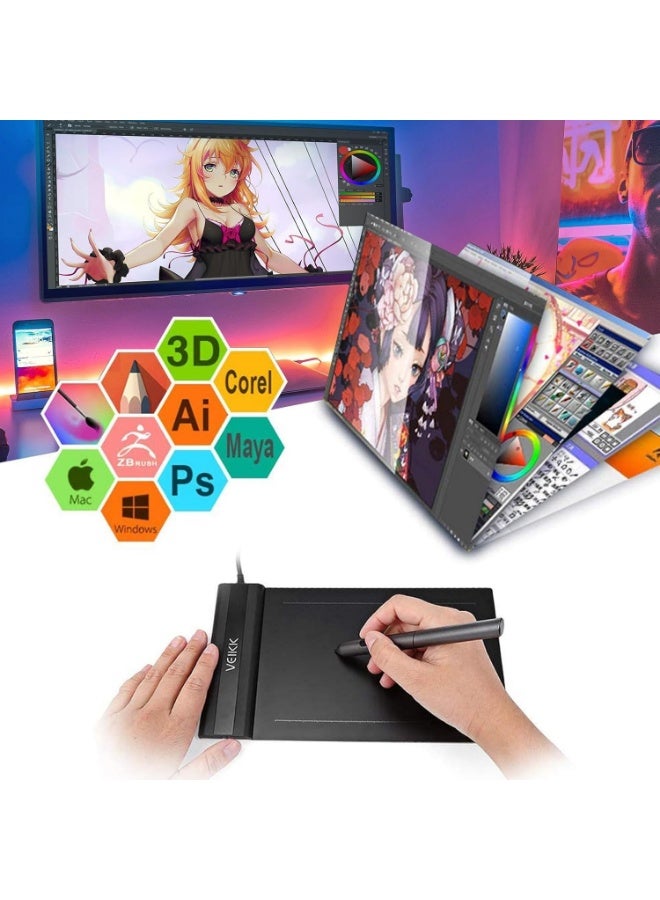 VEIKK OSU Tablet S640 Ultra-Thin 6x4 Inch Graphics Drawing Tablet with Battery-Free Pen 8192 Levels Pressure - Image 4