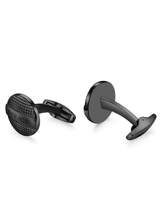 POLICE withstand Cufflinks For Men Black Texture