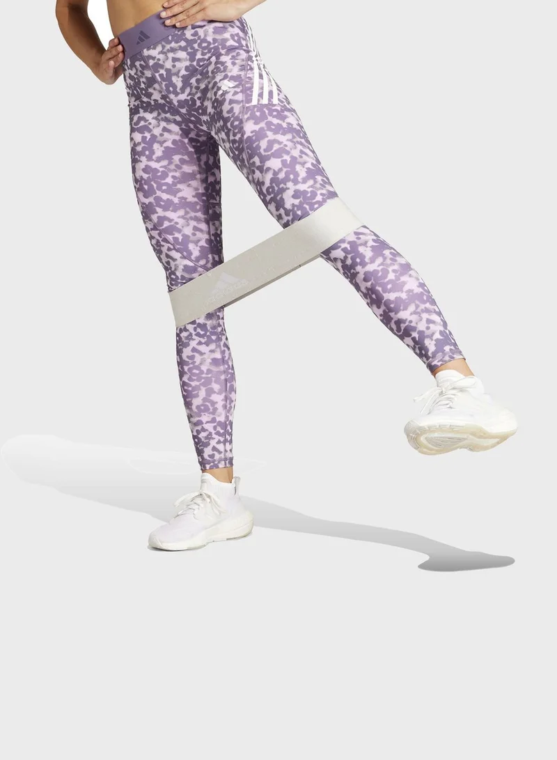 Adidas Techfit Hyperglam Full-Length Printed Leggings