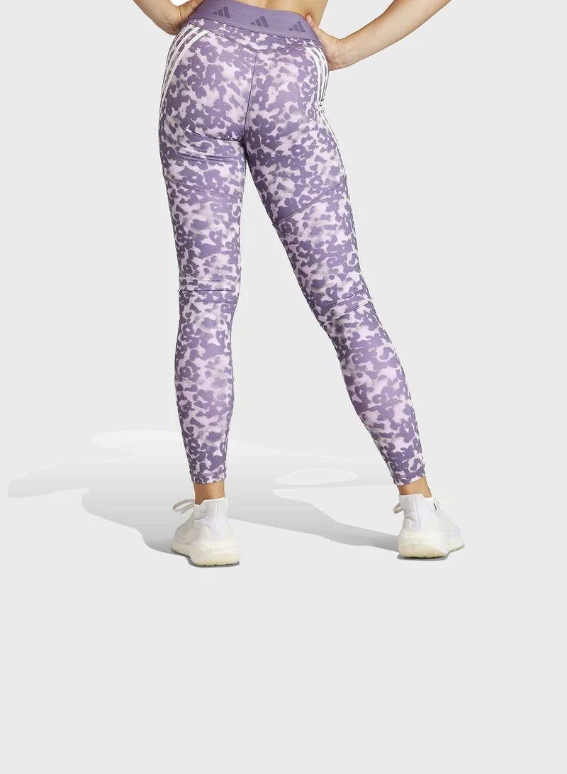 Adidas Techfit Hyperglam Full-Length Printed Leggings