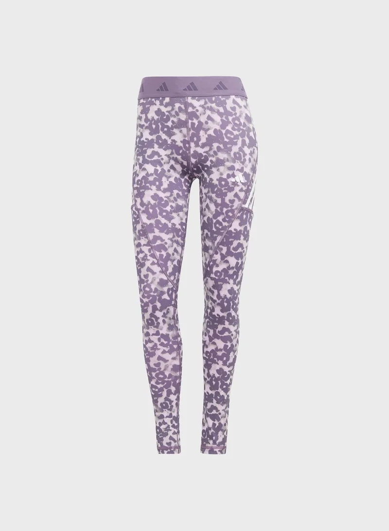 Adidas Techfit Hyperglam Full-Length Printed Leggings