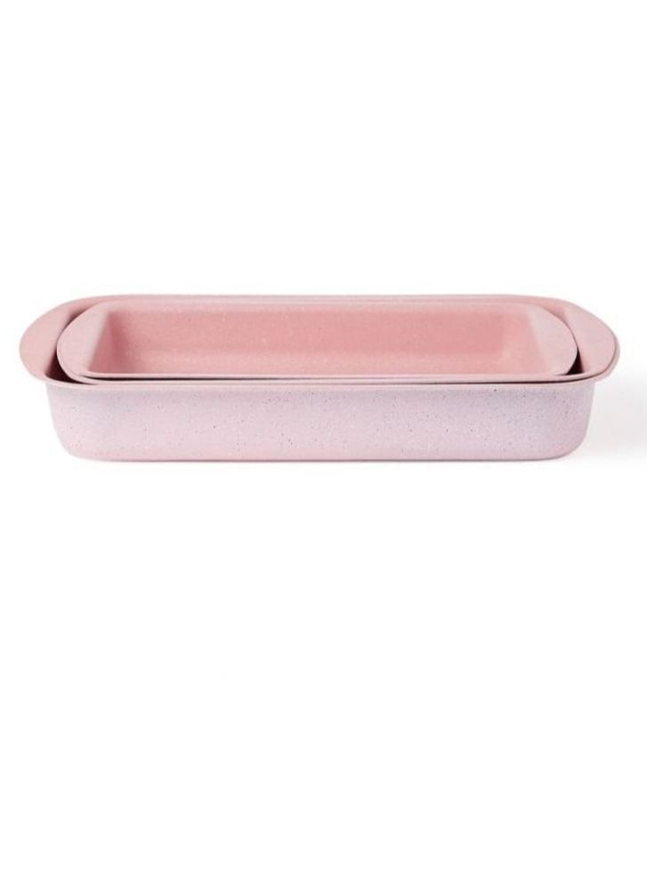 DubaiGallery 3-Pieces Granite Square Pan Set Pink - Image 4
