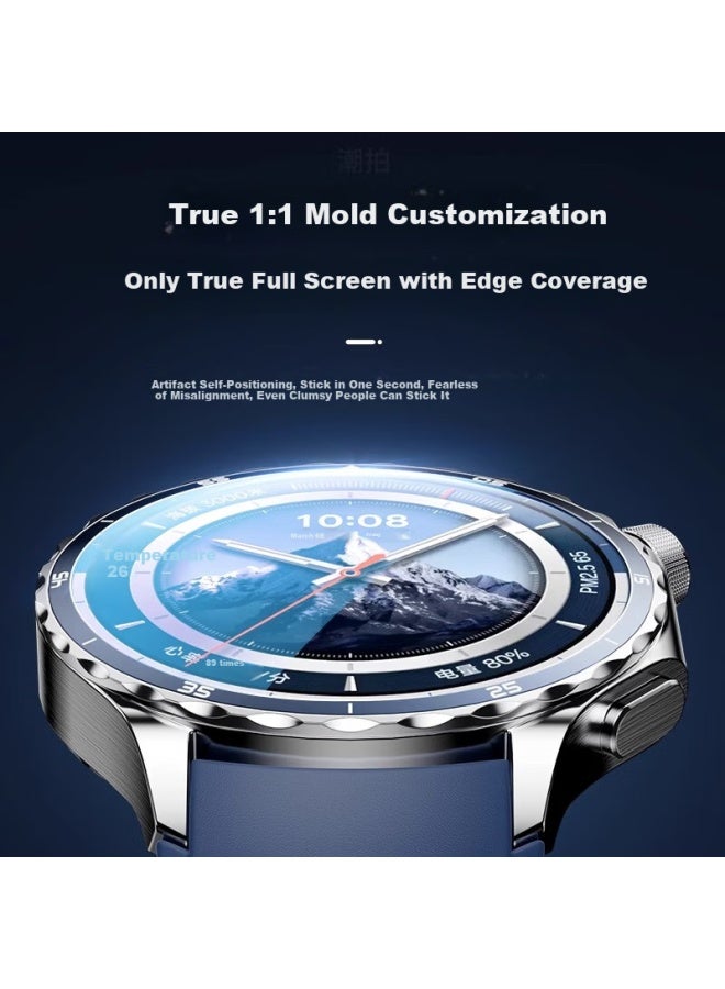 Stiger [Positioning Artifact|2 Pieces] Suitable For Oppo Watch X2 Watch Protective Tempered Film High Definition Screen Protector Anti-Scratch Anti-Drop Wear-Resistant Full Screen Coverage No White Ed - Image 3