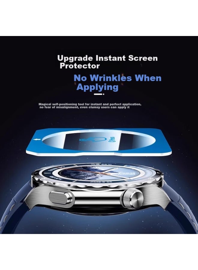 Stiger [Positioning Artifact|2 Pieces] Suitable For Oppo Watch X2 Watch Protective Tempered Film High Definition Screen Protector Anti-Scratch Anti-Drop Wear-Resistant Full Screen Coverage No White Ed - Image 2