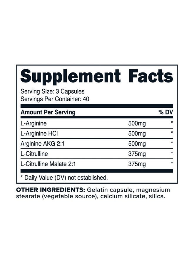 Primaforce Nitric Oxide Booster (2,250mg, 120 Capsules) - 40 Servings of Our Nitric Oxide Boosting Blend for Pre-Workout and Post-Workout