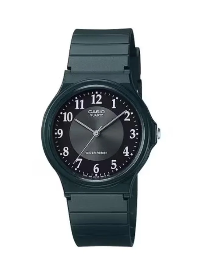 CASIO Unisex Analog Display Watch With Green Resin Strap - MQ-24-1B3