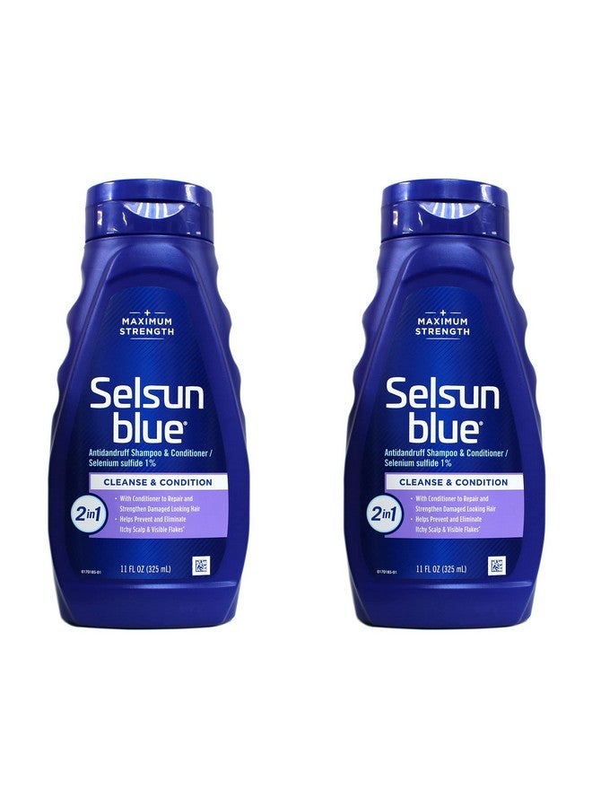Selsun Blue Shampoo Naturals Dandruff 2-In-1 Strength 11 Ounce (325ml) (2 Pack) - Image 1